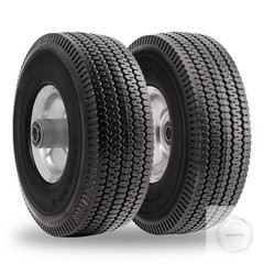 10 Inch Solid Polyurethane Tire 4.10/3.50-4 Tire, 10″ Flat Free Wheels with 5/8″