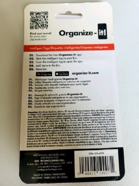 Organize-it! Smart Labels | Scannable Weatherproof Tags for Storage Bins gallery