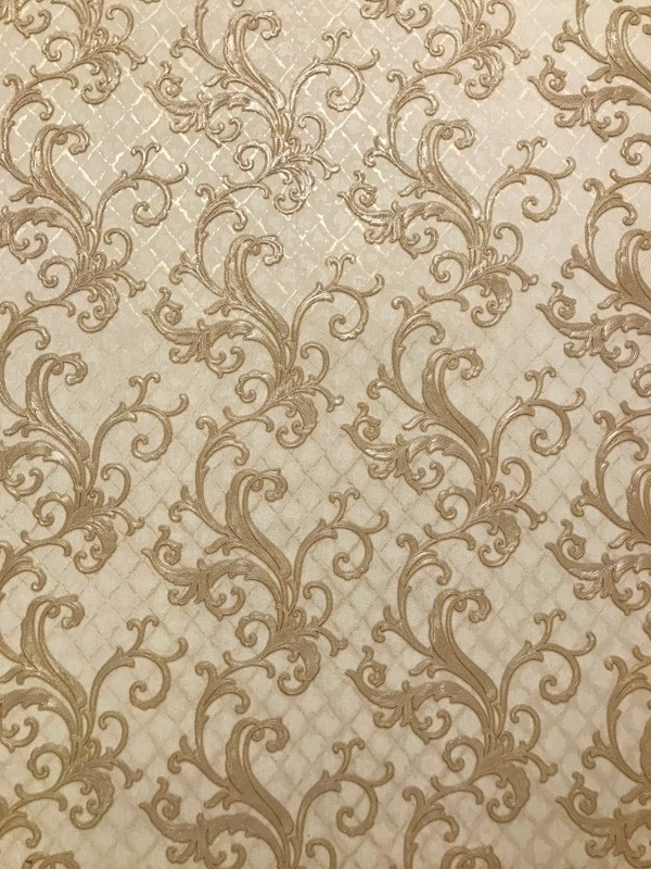 Modern rose gold Wallpaper roll embossed diamonds metallic Damask wall coverings gallery