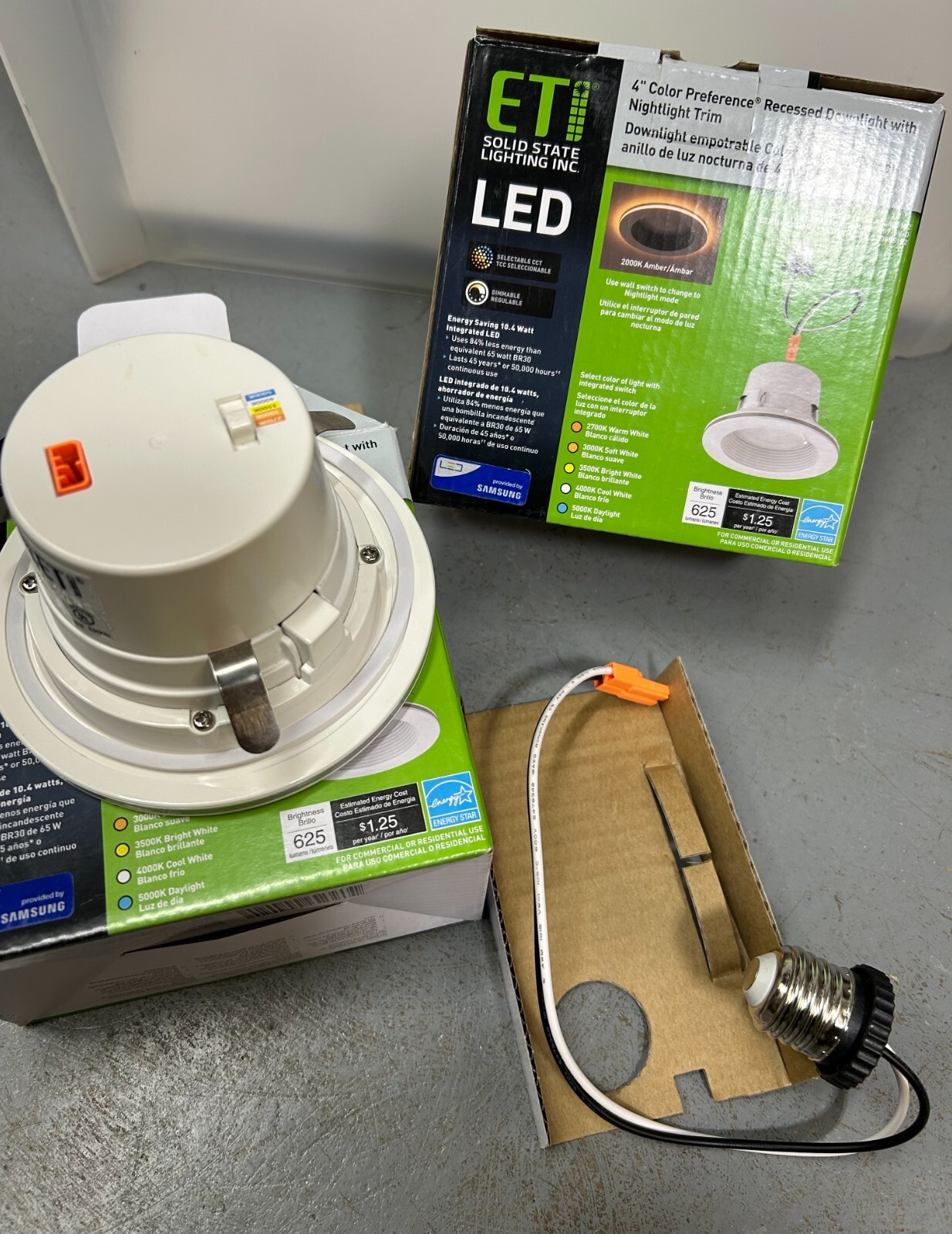 4 in. Adjustable CCT Integrated LED Recessed Light Trim w/ Night Light 625 Lumen gallery