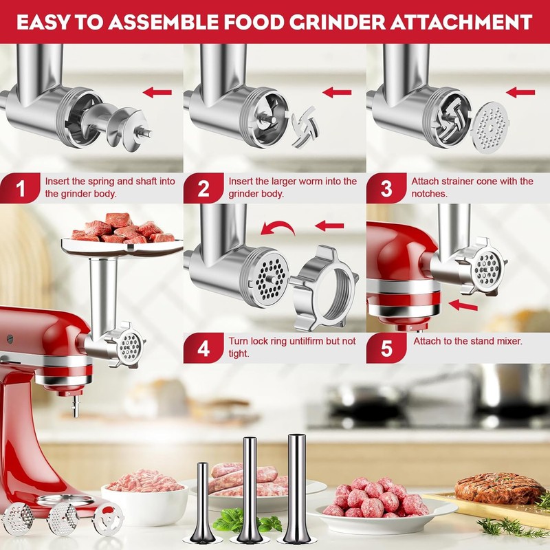 Meat Grinder Attachment for KitchenAid Stand Mixer Food Grinder for Kitchen Aid gallery
