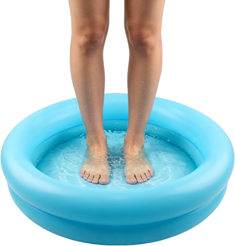 Small Blue Inflatable Swimming Pool for Kids - Safe & Puncture-Resistant gallery