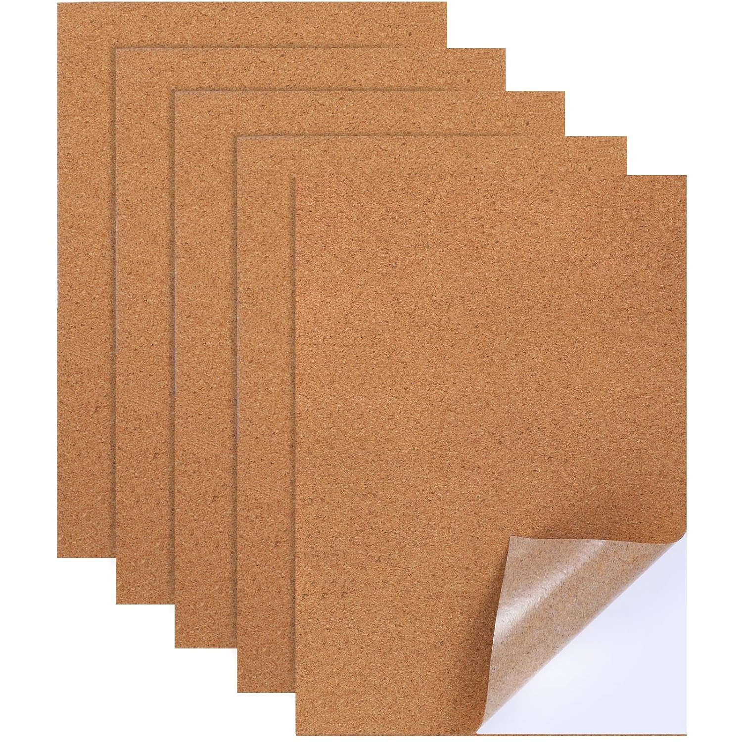 5PCS Self Adhesive Cork Sheets 1mm Thin Sticky Back Cork Boards for DIY Crafts gallery