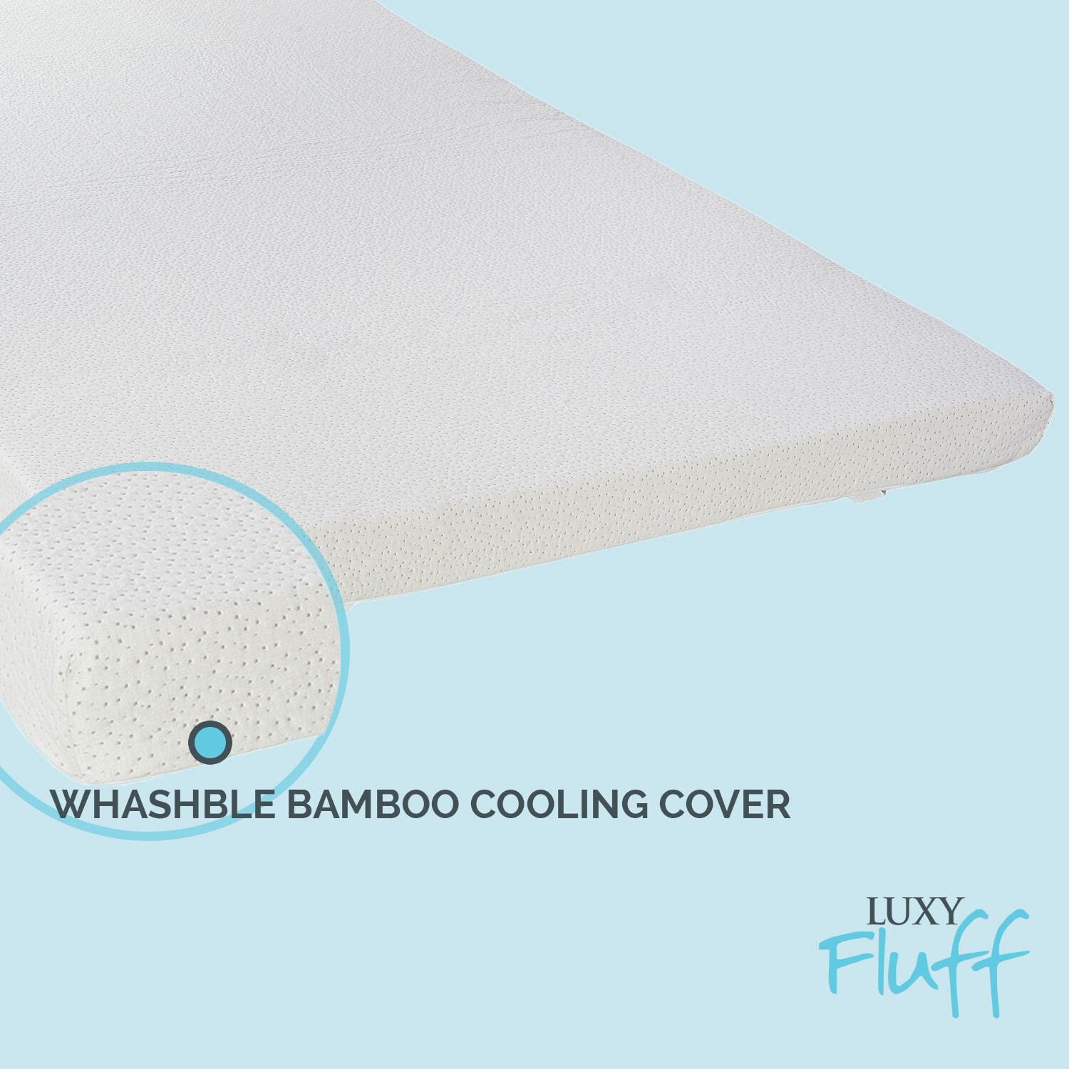 LuxyFluff 3-Inch Gel-Infused Memory Foam Mattress Topper, Bamboo Cooling Cover gallery