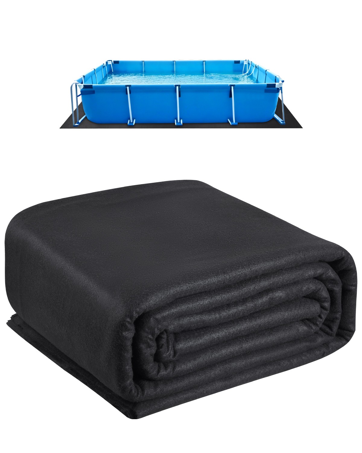 VEVOR 16x32ft Rectangle Pool Liner Pad Heavy Duty Thick Pool Mat Prevent gallery