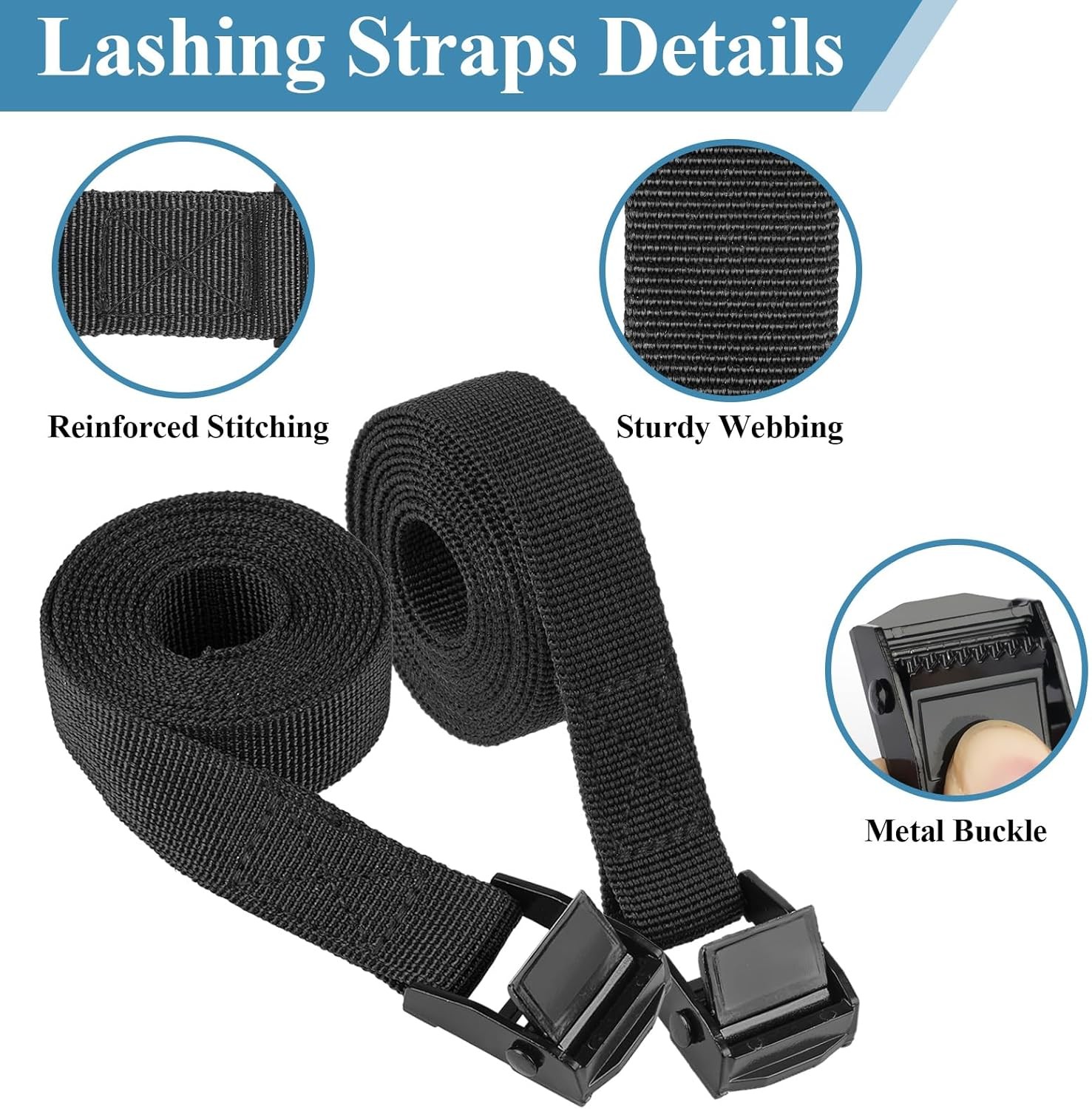 Tie down Straps 4 Pcs Lashing Small Ratchet Straps with Buckles 0.78 X 5 gallery