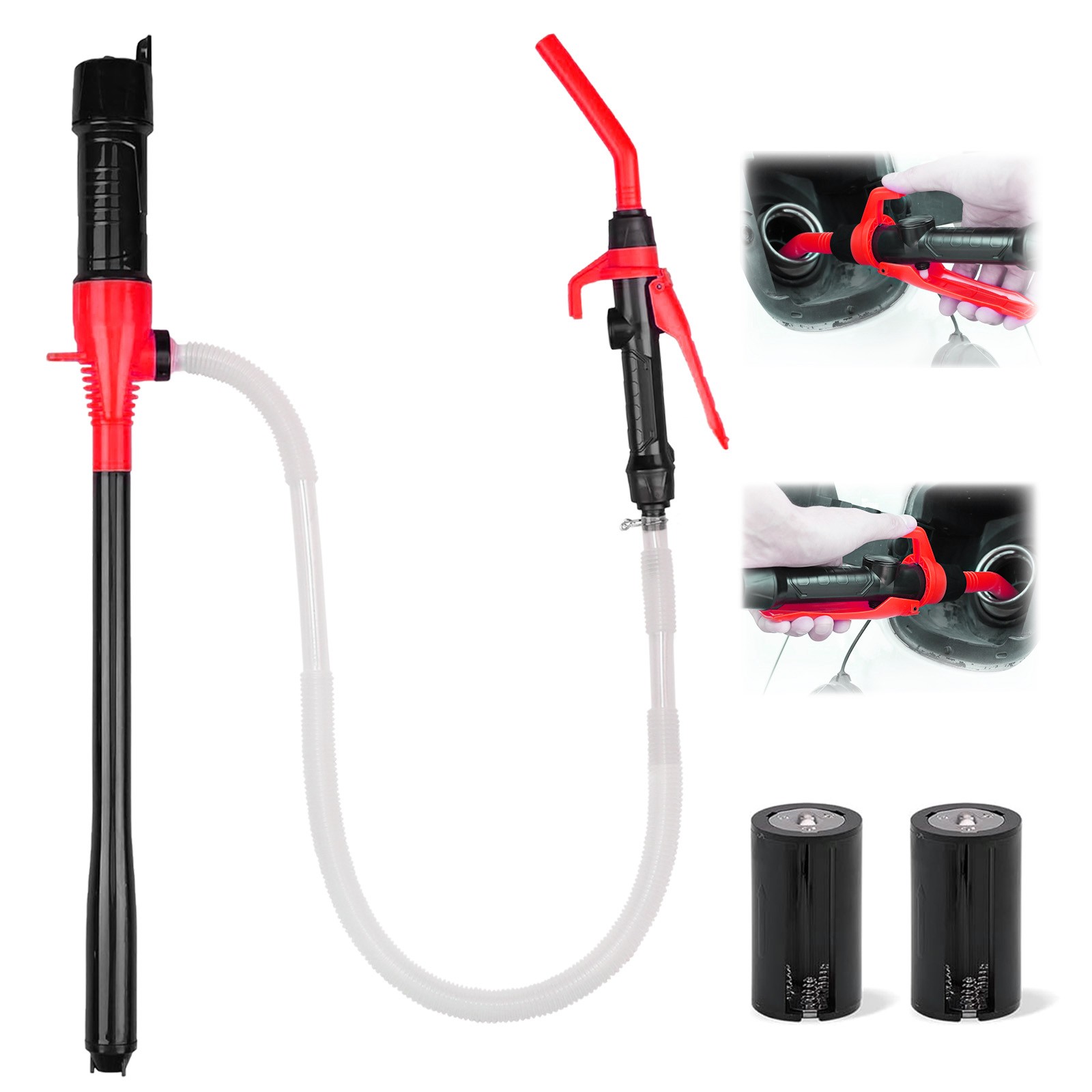 Battery Powered Electric Fuel Transfer Siphon Pump Gas Oil Water Liquid 2.2 GPM gallery