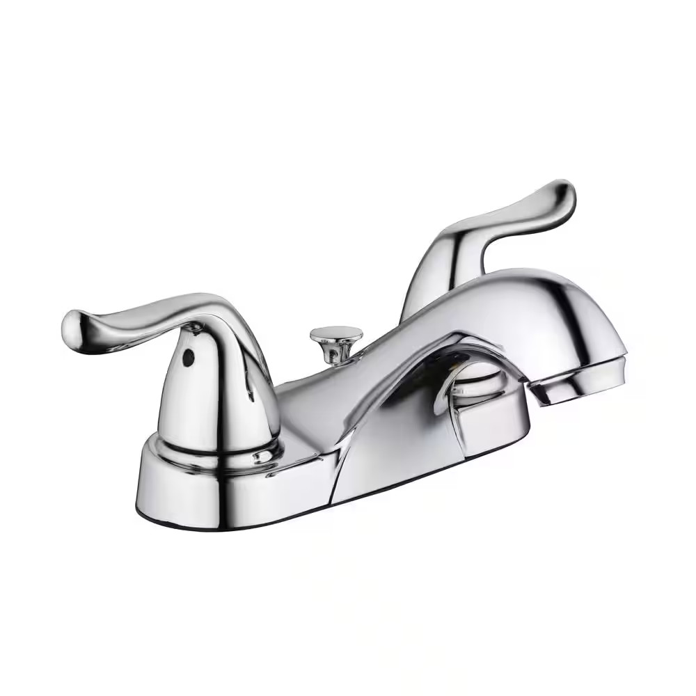 *2 PACK* Glacier Bay Constructor 4" Centerset Bathroom Faucet in Polished Chrome gallery