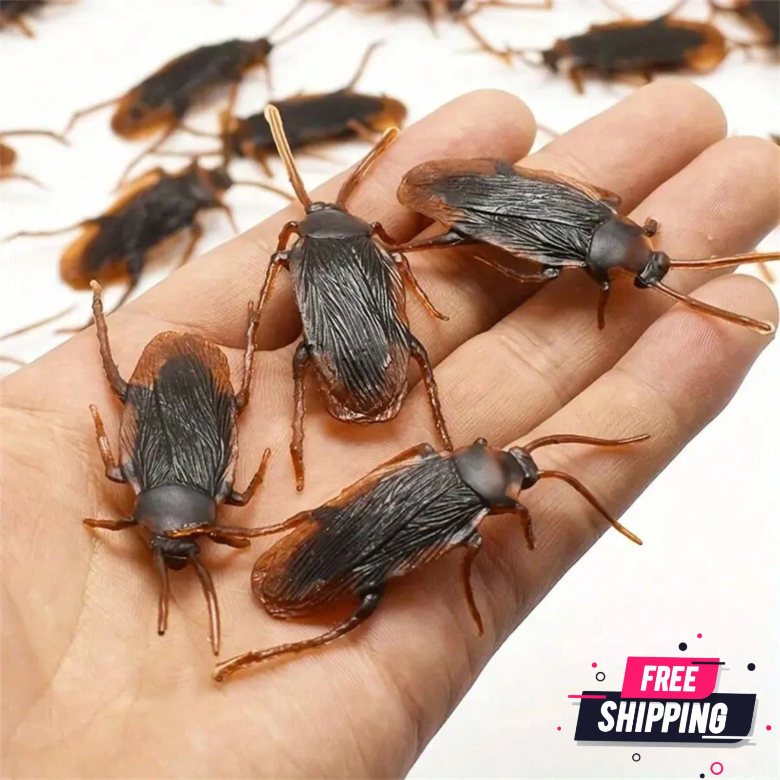 5pcs Fake Cockroach Funny Prank Toy Novelty Realistic Cockroach Insect Toy Joke gallery