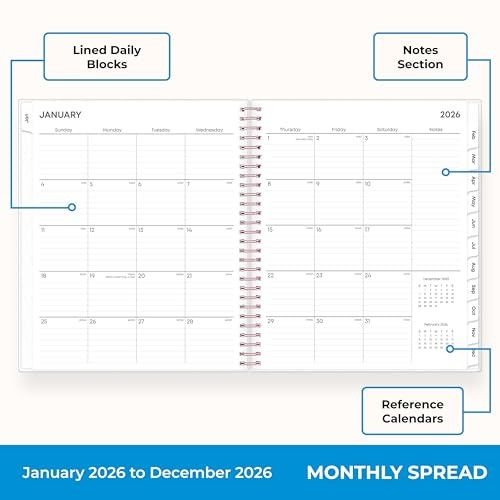 2026 Monthly Planner Calendar, January 2026 - December 8" x 10" Joselyn- 2026 gallery
