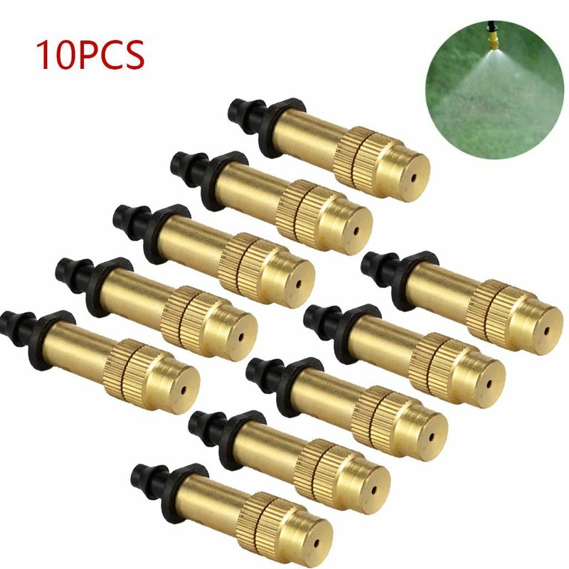 30X Adjustable Copper Spray Nozzle Garden Patio Water Mister Air Misting Cooling gallery