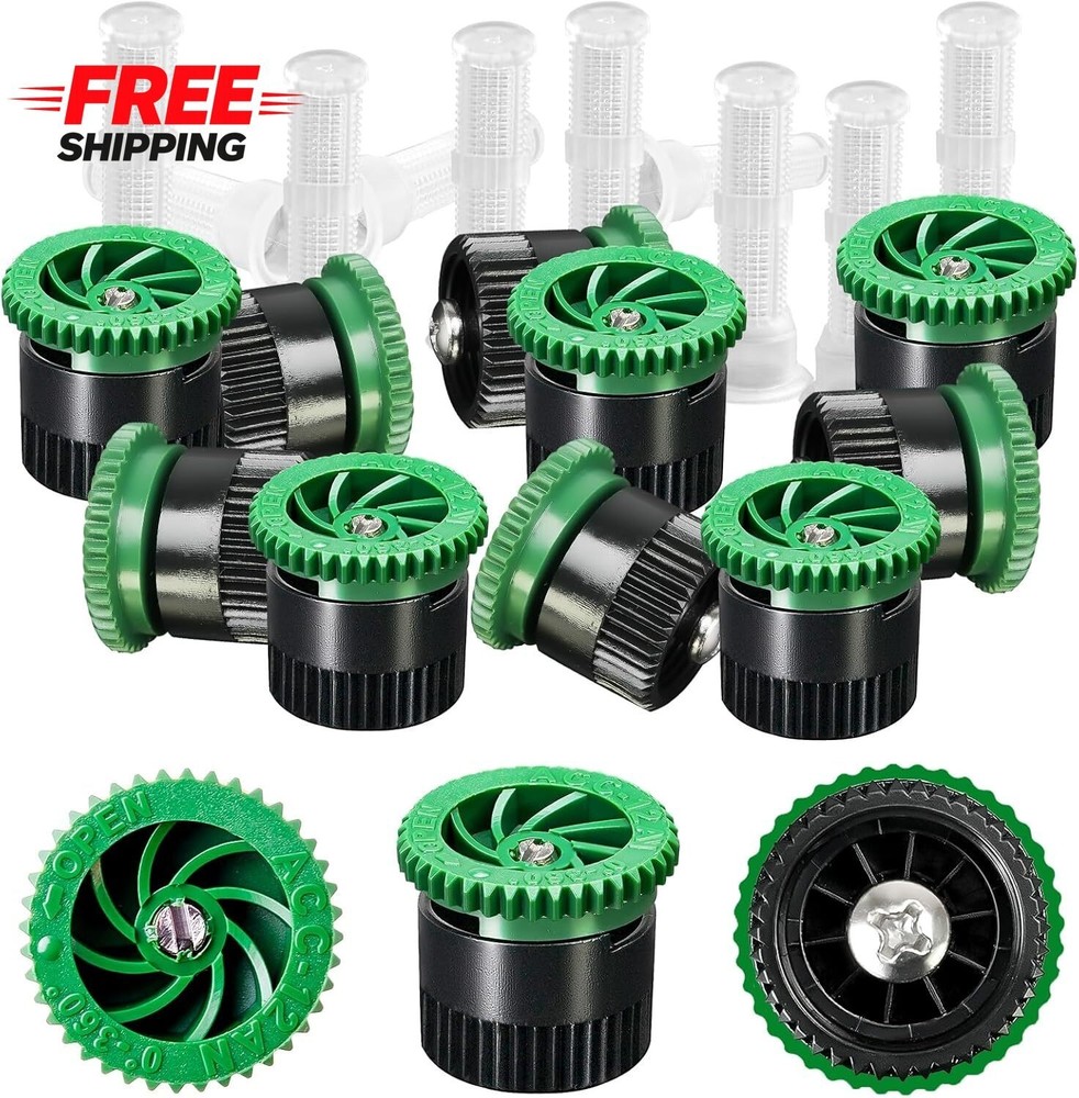 10 Pieces Variable Arc Nozzle, Pop-Up Sprinkler Heads Replacement Compatible wit