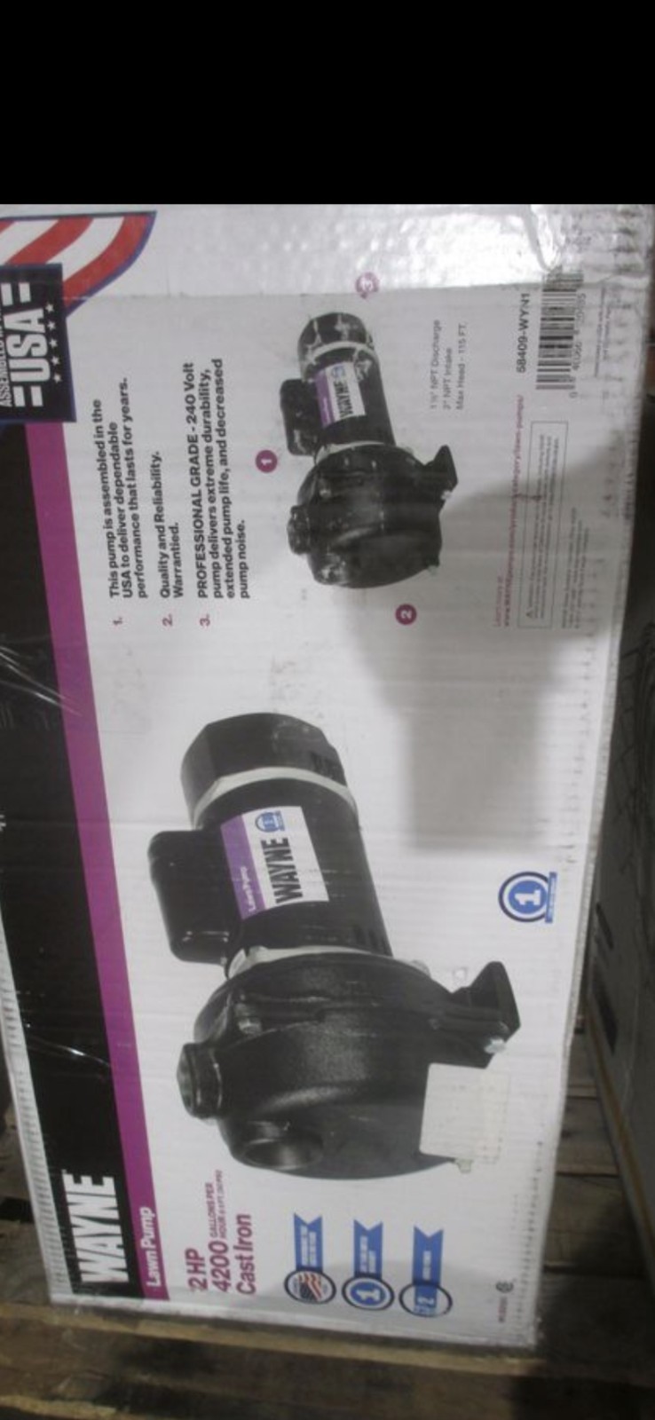 Wayne 2 HP Lawn Pump 4200 GPH Cast Iron 240V Electric 58409-WYN1 gallery