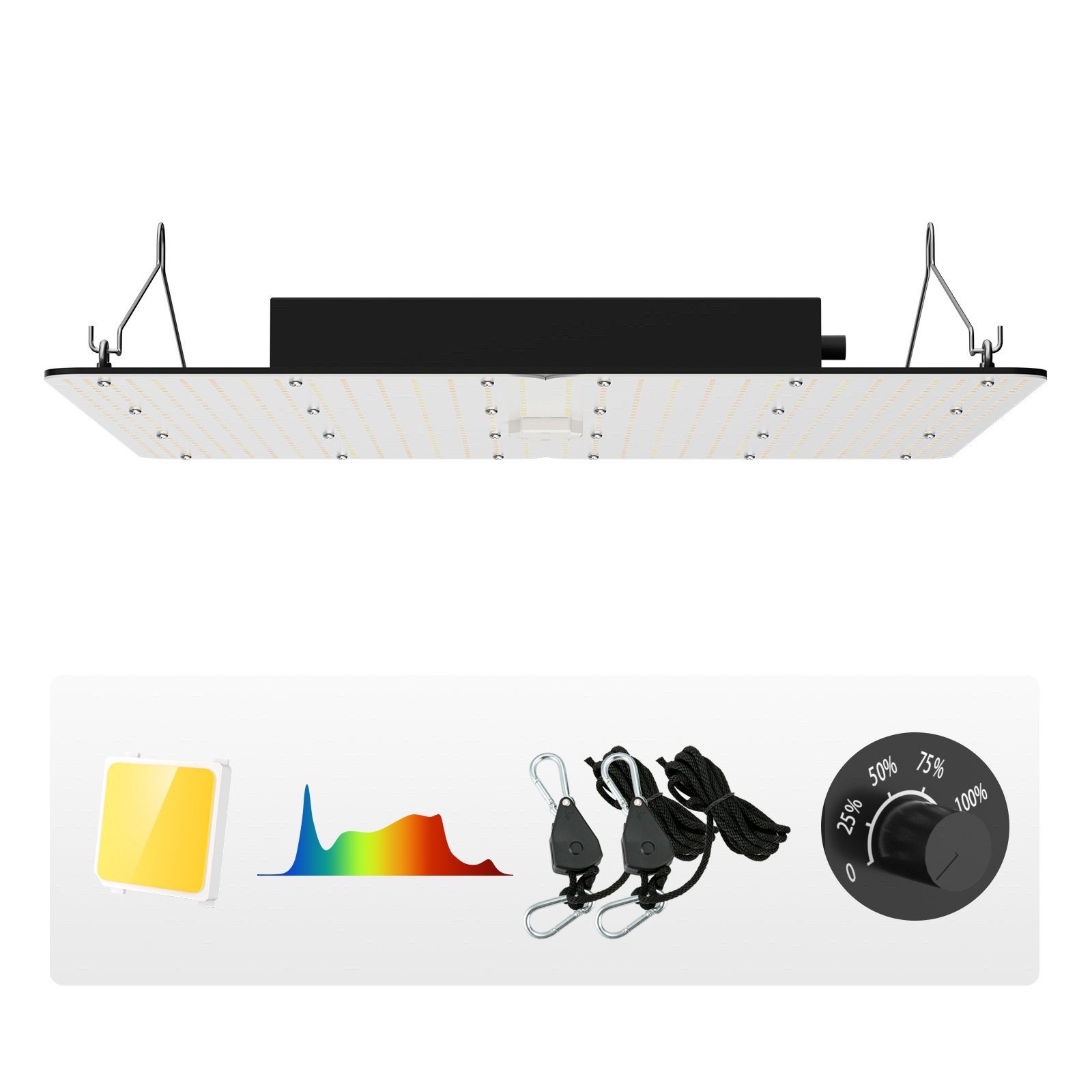 VEVOR LED Grow Light 400W Full Spectrum Dimmable for 4x4/5x5 ft Indoor Growing gallery