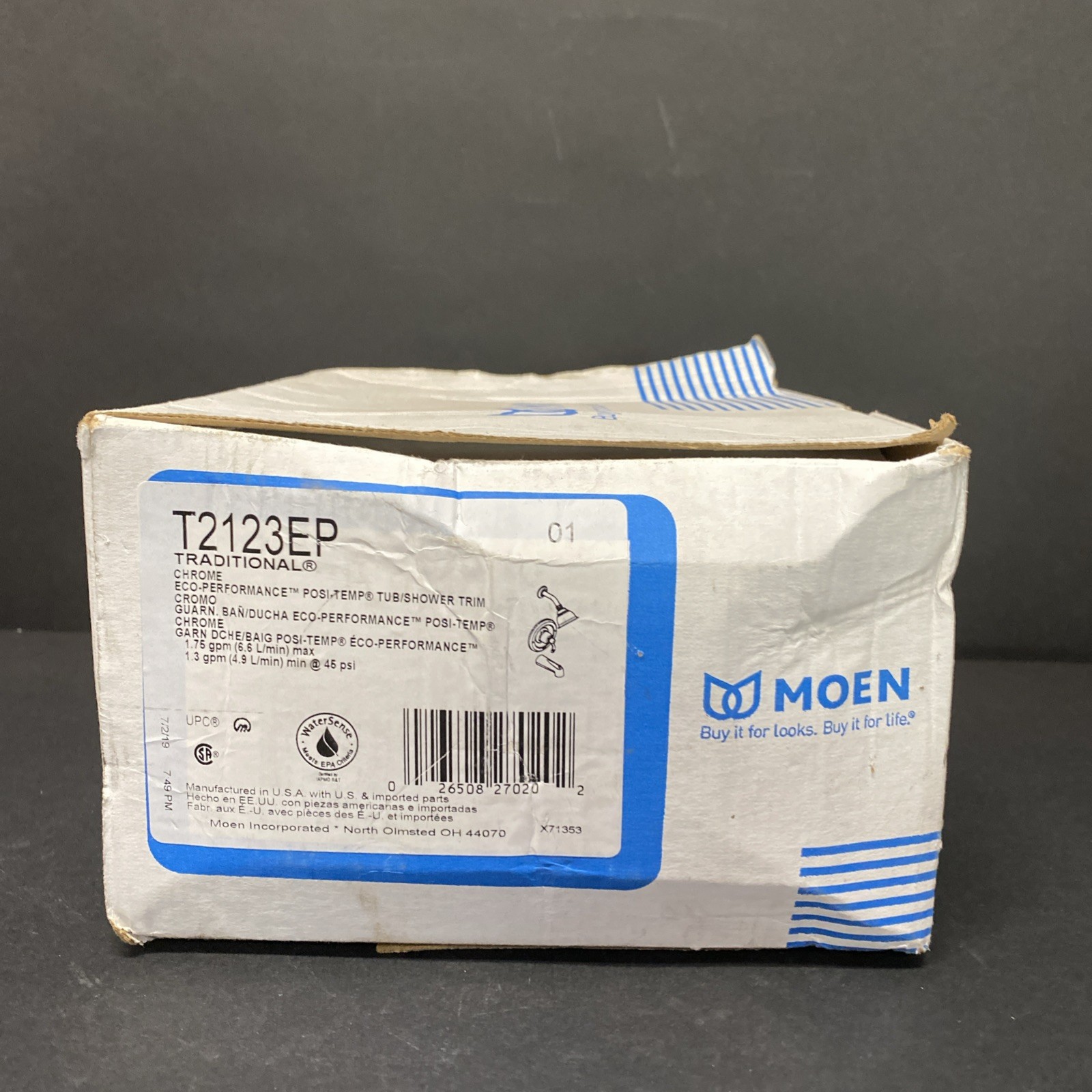 Moen T2123EP Traditional Posi-Temp Tub and Shower Faucet Trim Set - Chrome Z7 gallery