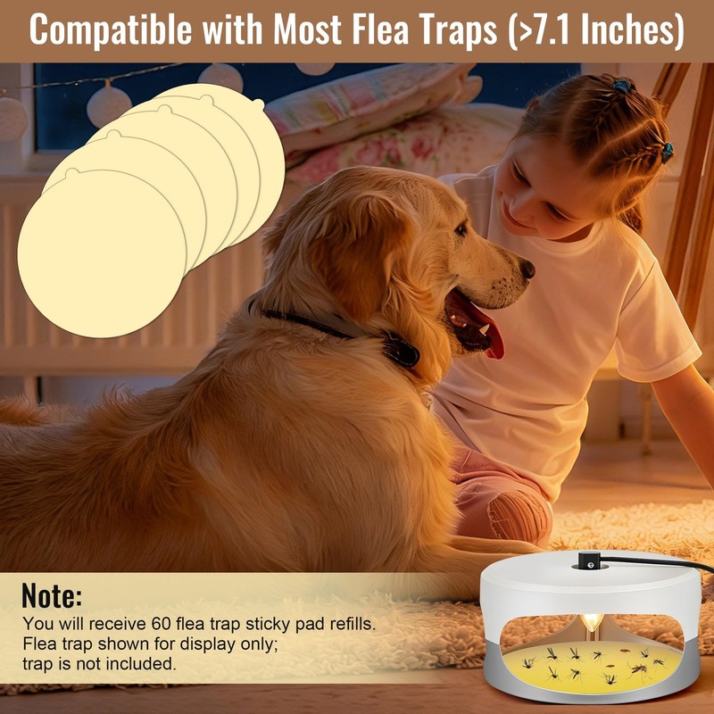 20 Pack Flea Trap Refills, 7.1 Inch Replacement Glue Boards, Flea Trap Sticky... gallery