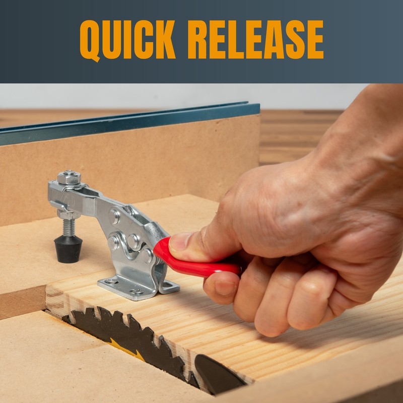 POWERTEC Horizontal Quick-Release Toggle Clamp Capacity 500 lbs-225D,1pc (20301) gallery