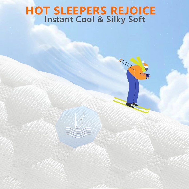 Dual-Temperature Adjustable Cooling Pillow - Standard Size, Breathable Comfort gallery