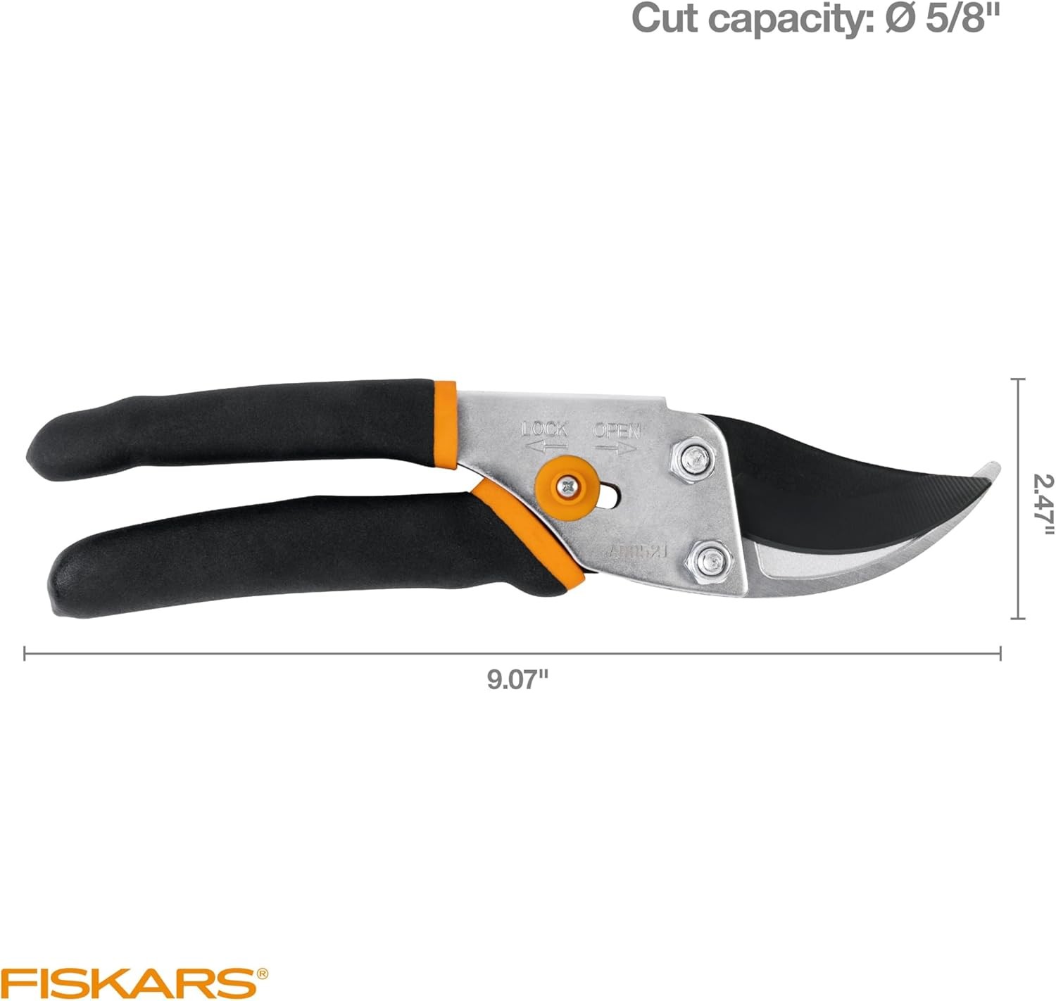 Fiskars Bypass Pruning Shears, 5/8-Inch Cut Capacity Garden Clippers, gallery