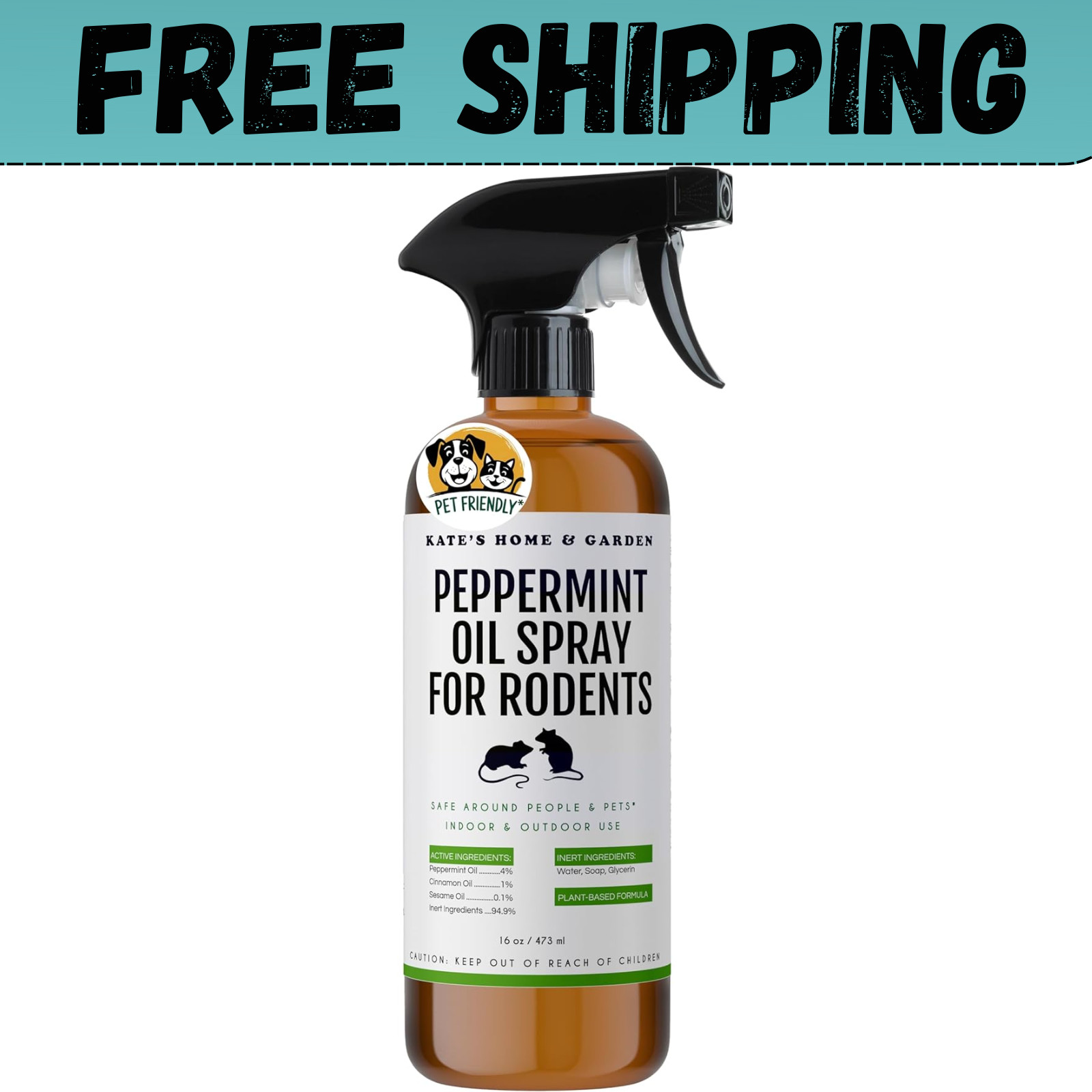 Peppermint Oil Spray, for Rodents Mice Raccoon Bat and, Squirrels Rodent Repelle gallery