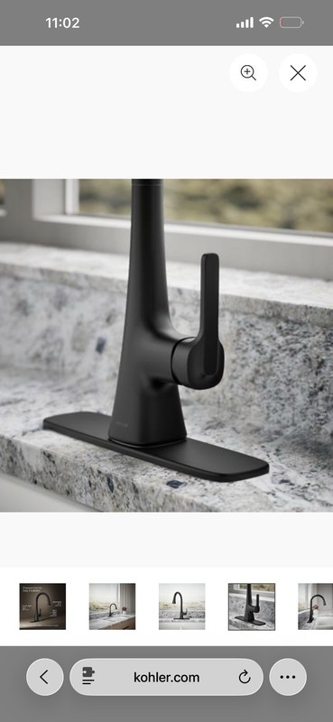 Kohler R33912-BL Guild Pull-down Kitchen Sink Faucet Matte Black NEW gallery