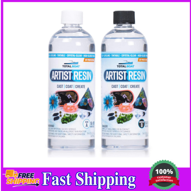 TotalBoat Artist Epoxy Resin 32oz Quart UV-Resistant High Gloss for Crafts & Jew gallery