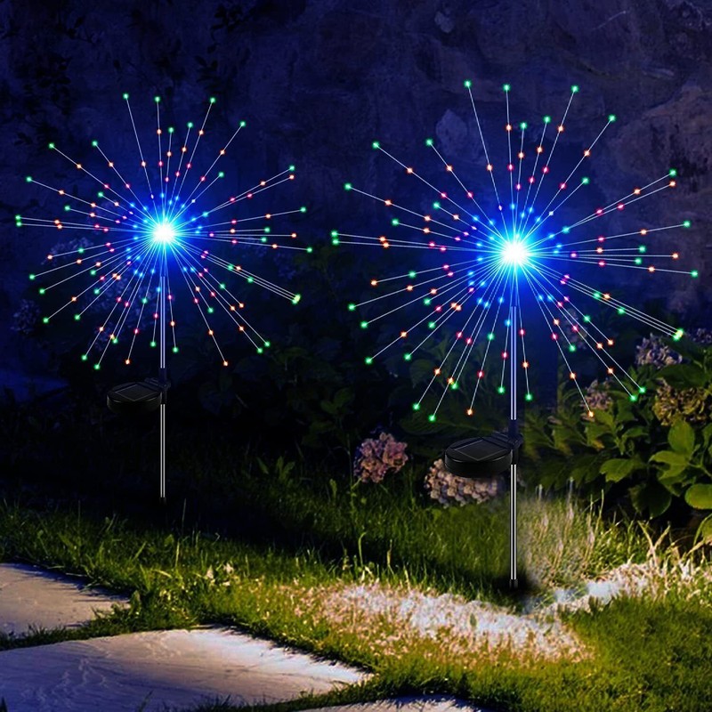 1/8Pack Outdoor Solar Firework Lights Garden LED Waterproof Path Lawn Yard Decor gallery
