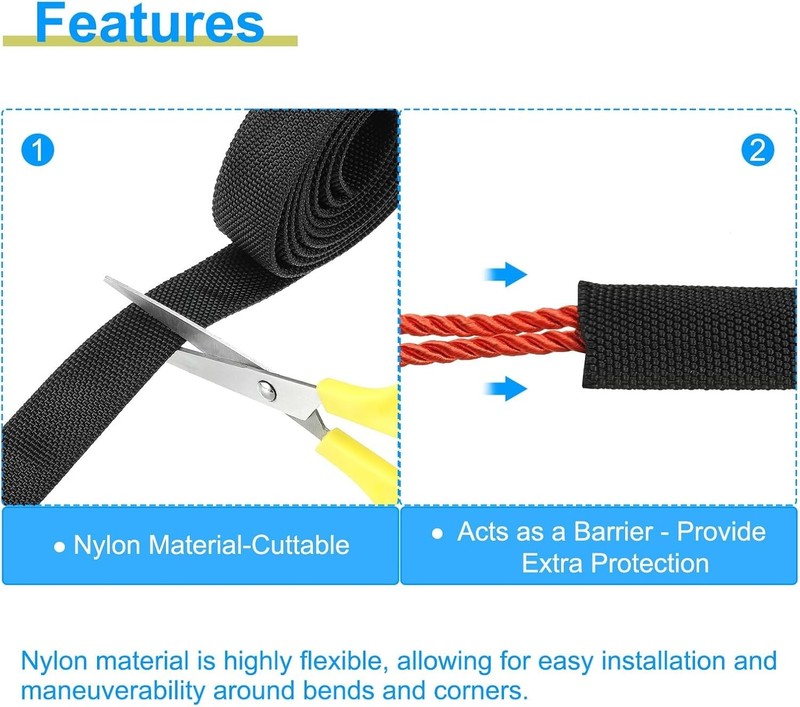 Versatile 3.3FT Nylon Hose Sleeve – Shielding for Hoses in Extreme Conditions gallery