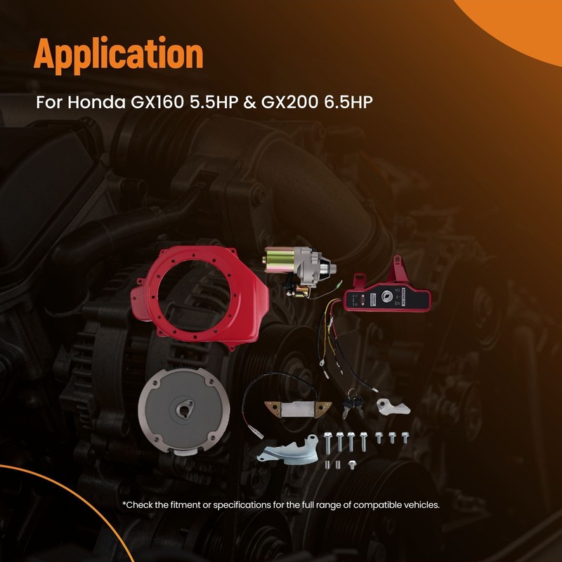 Engine Electric Start Starter Kit Fit for Honda Gx160 5.5hp & Gx200 6.5hp gallery