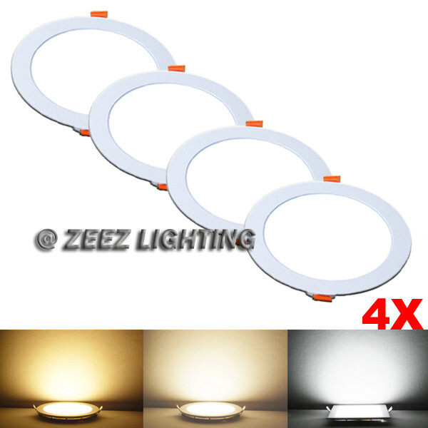 4 Pack 15W 7-Inch Round Cool White Recessed Lighting Dimmable LED Ceiling Light gallery