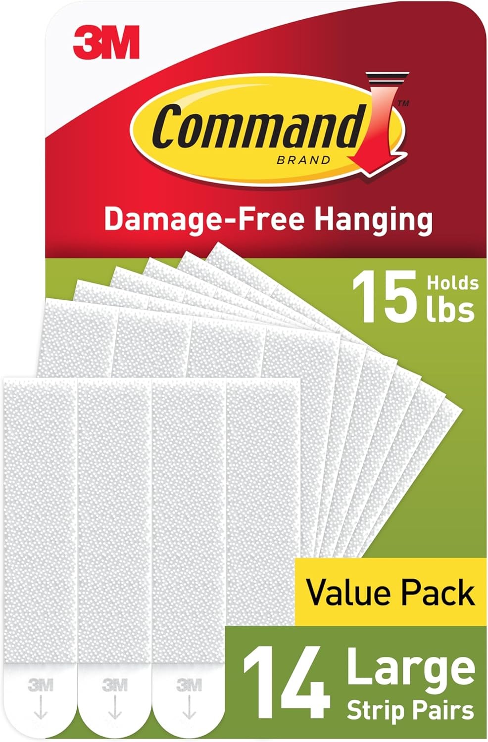 Command Picture Hanging Strips 15lb 14 Pairs Damage Free Wall Hangers White gallery