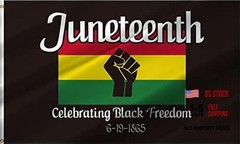 Juneteenth FlagFT June 19th 1865 Independence Day Freedom African Black 4×6