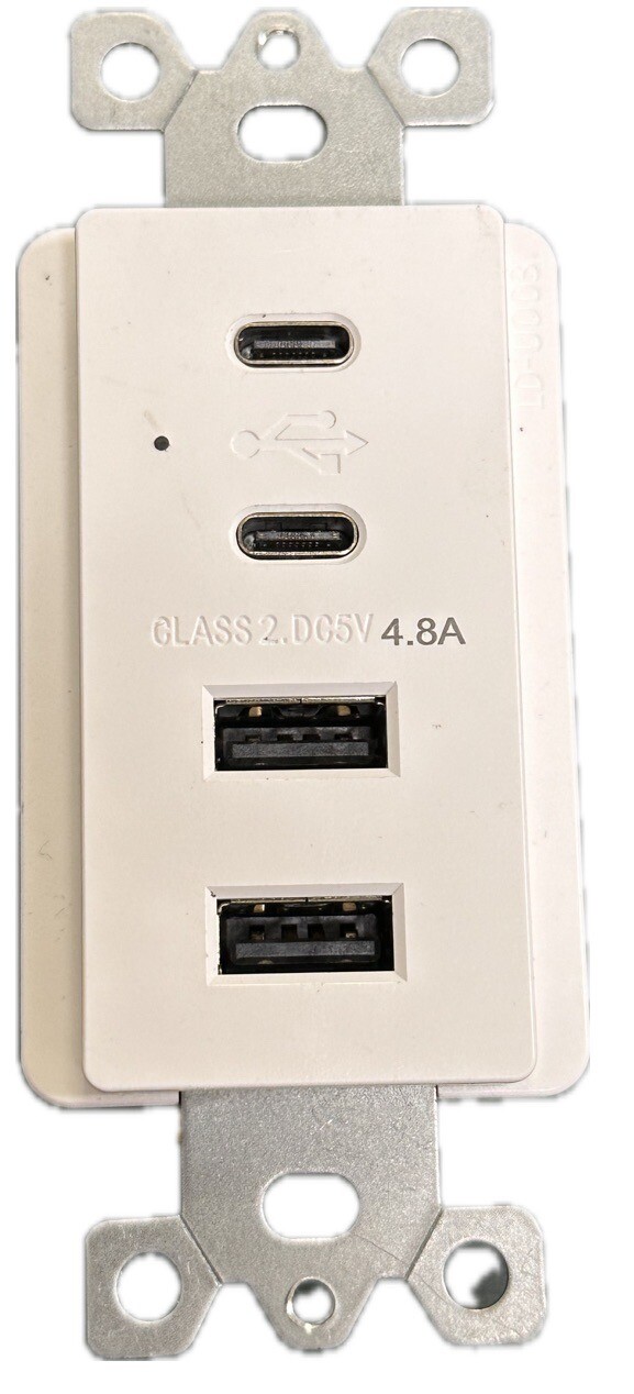 USB Type-C Type-A Four Port Receptacle White Bulk Available gallery