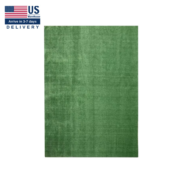 6 ft x 8 ft Emerald Green Artificial Grass Rug, UV Stabilized, 8 mm Pile Height