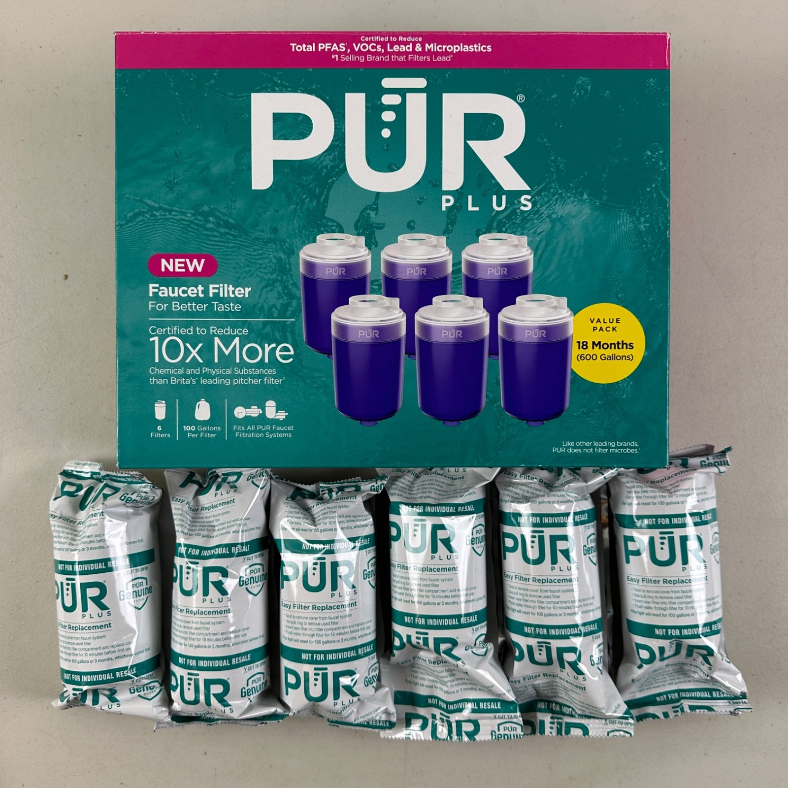 6 PACK PUR PLUS Mineral Core Faucet Mount Water Filter Replacement RF-9999 gallery