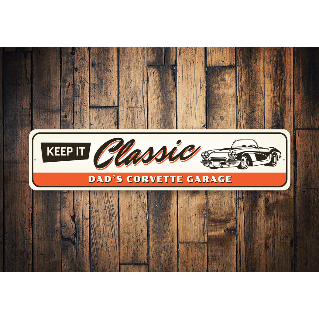 Chevy Corvette Keep it Classic Metal Sign Chevrolet Automotive Car Man Cave gallery
