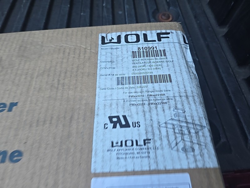 Wolf 500 CFM Internal Range Hood Blower in Stainless Steel - 810991 gallery