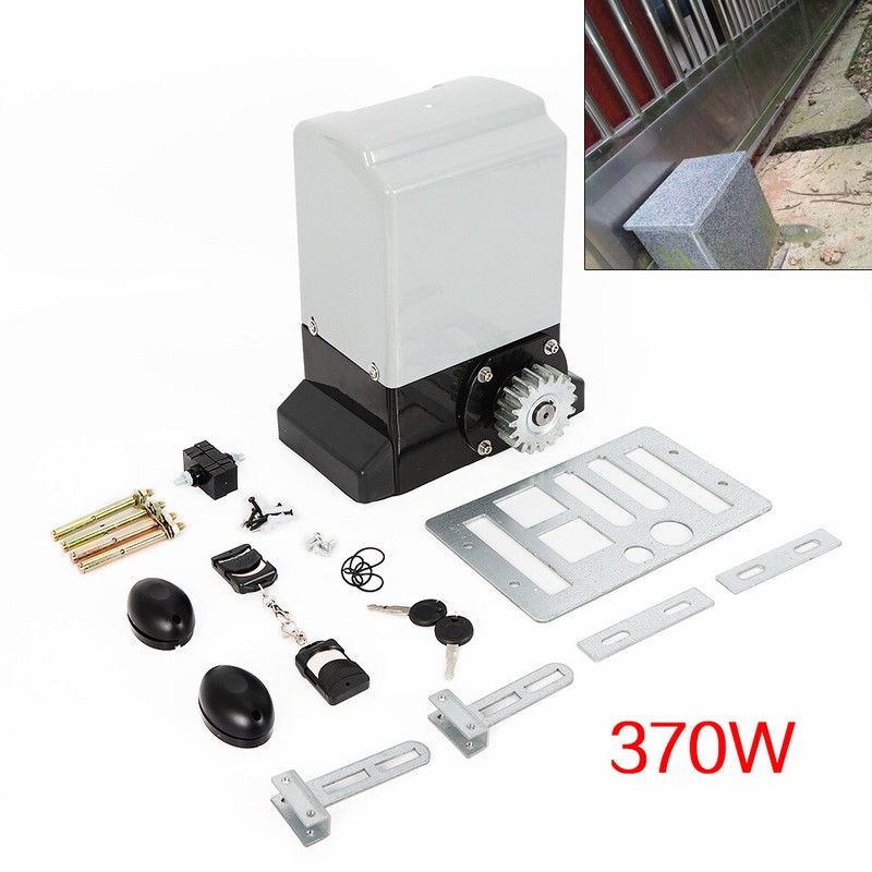 Electric Automatic Sliding Gate Opener 1400Lbs Motor Remote Kit 220V 370W New gallery