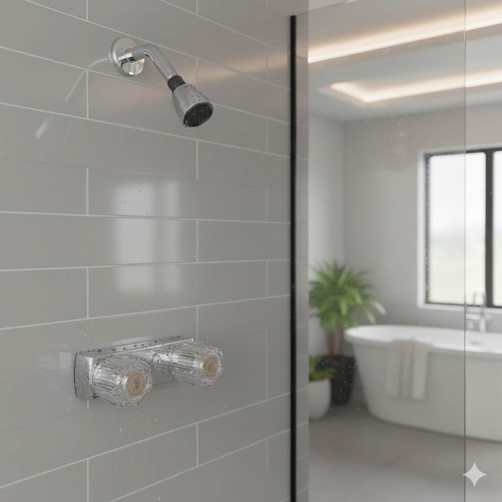 Mobile Home Two Handle 4" Shower Faucet Valve Chrome Finish gallery