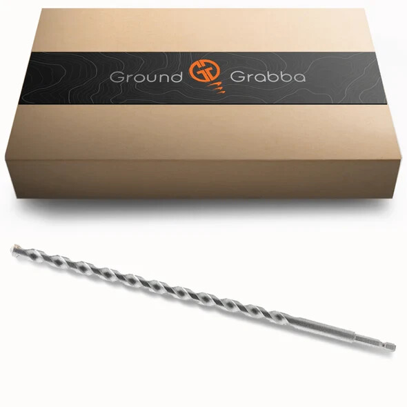 GroundGrabba Masonary Drill Bit 12 Inch Tungsten Tipped 1/2" x 12" gallery
