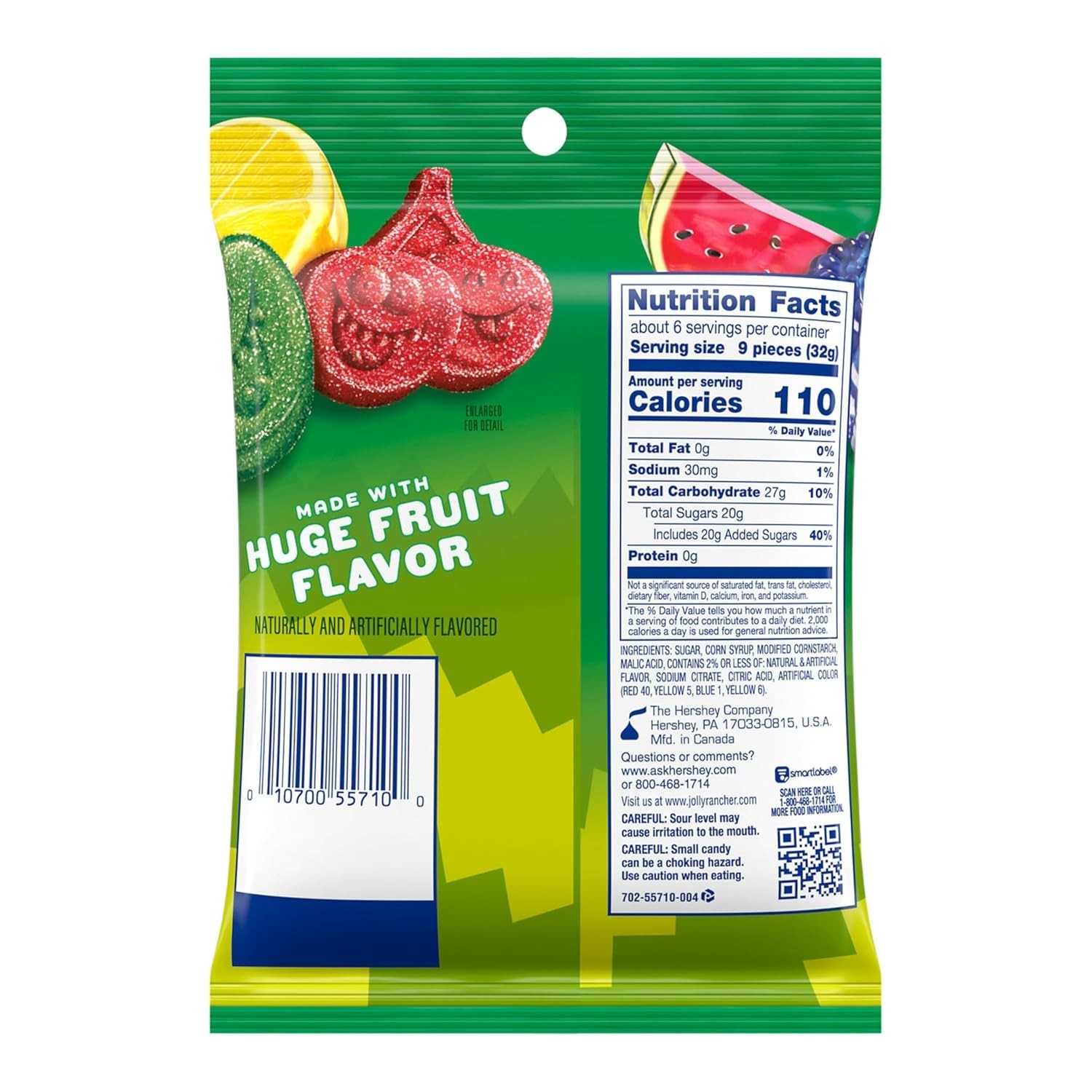 JOLLY RANCHER Sour Gummies Assorted Fruit Flavored Candy Bag, 6.5 oz gallery