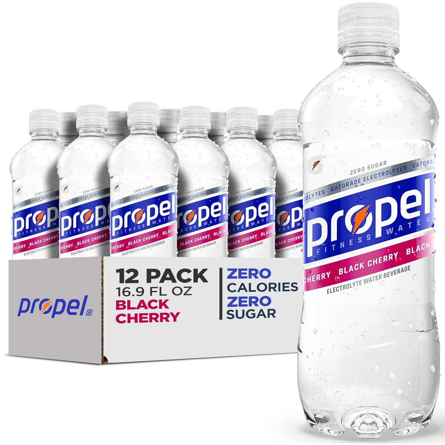Propel Black Cherry, Zero Calorie Sports Drinking Water with Electrolytes and Vi gallery