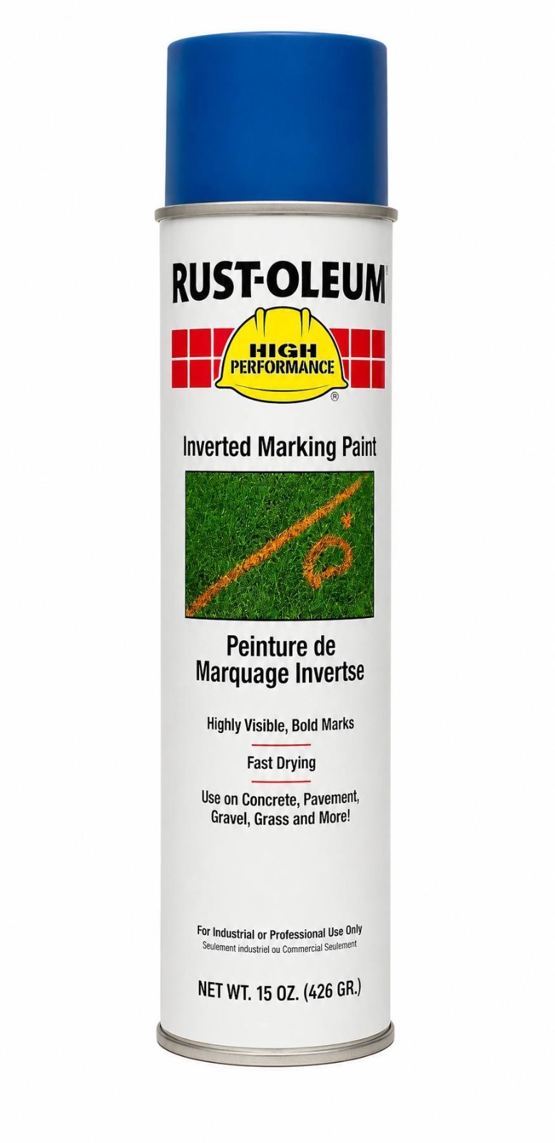 Inverted Marking Paint, 15 oz., Caution Blue, Solvent gallery
