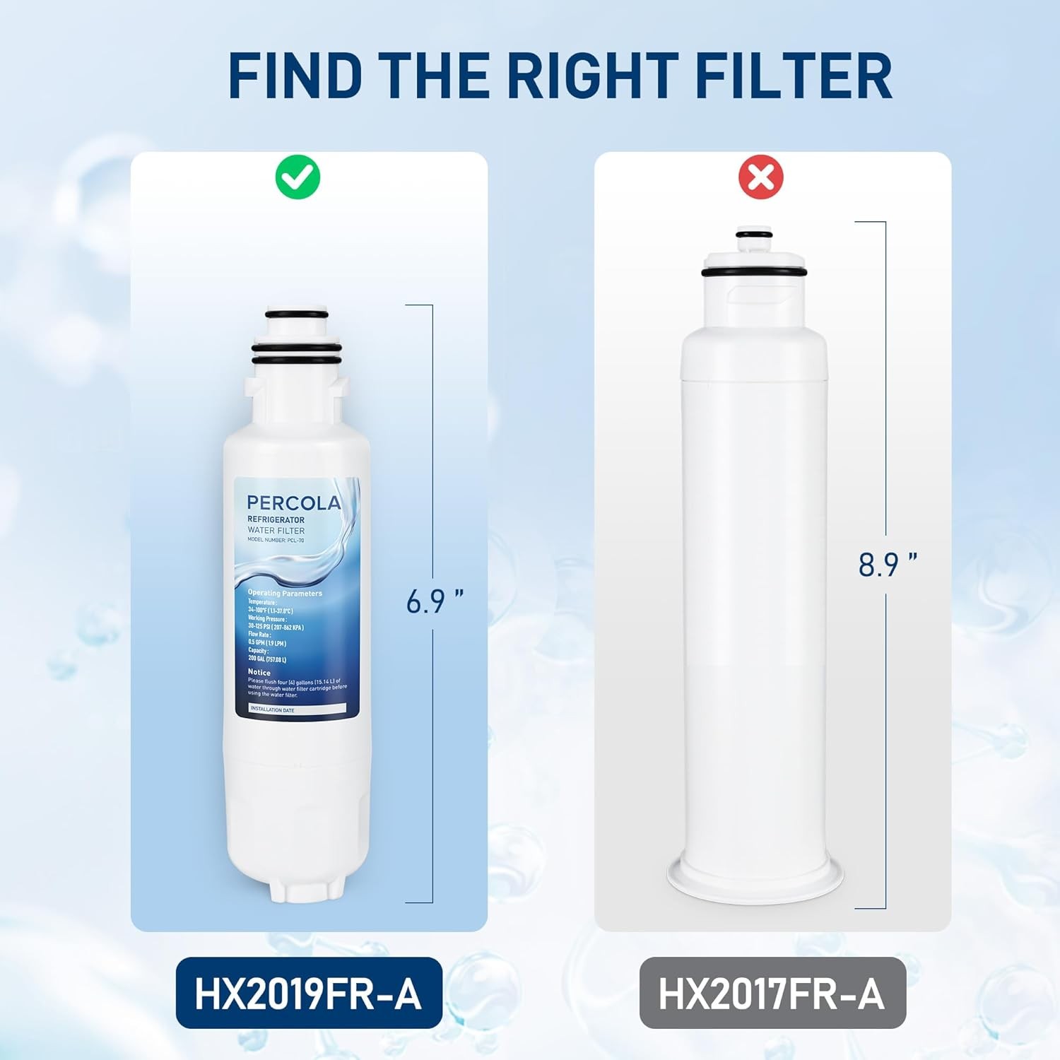 HX2019FR-A Water Filter Replacement,Compatible with Hisense HX2019FR-A (2 Pack) gallery