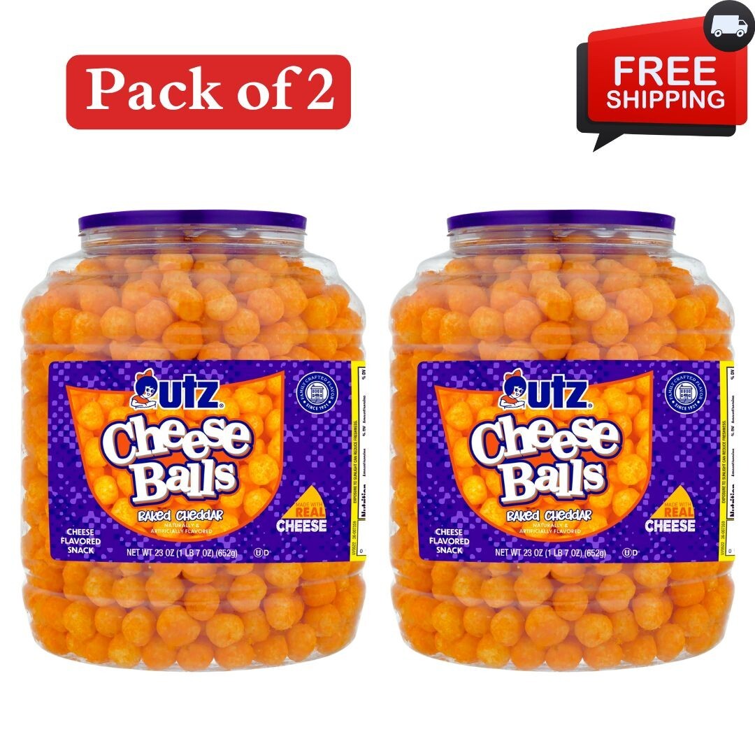 Utz Cheese Balls, 23 oz Barrel. Made With Utz's Signature Family - Pack of 2 gallery