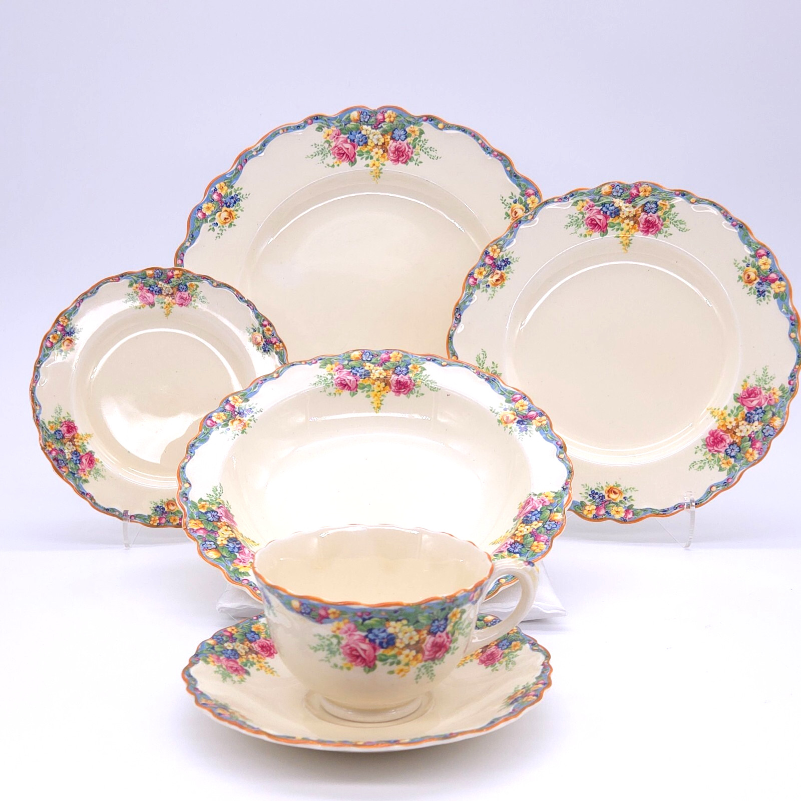 Old Hall Ivory Ware England "Pasadena" Dinnerware cups/saucers/plate $ PER PIECE gallery