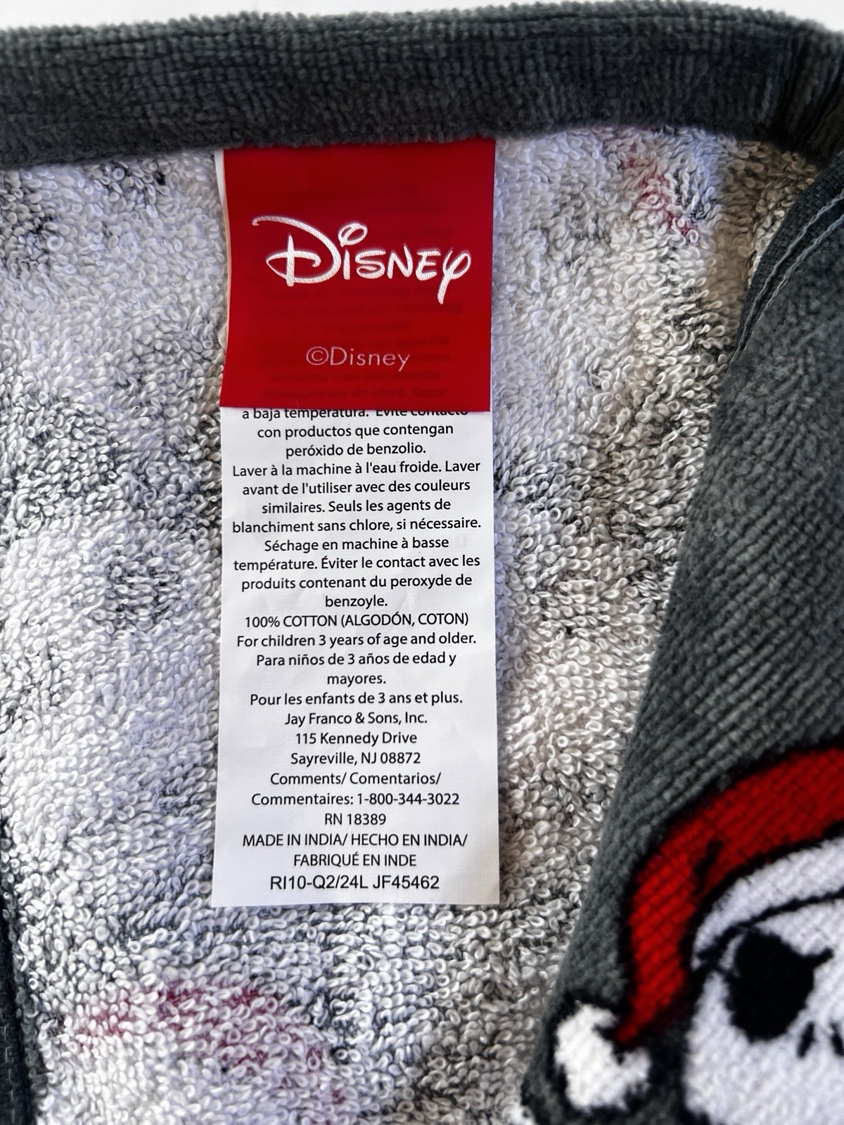 Nightmare Before Christmas Jack Skellington Santa Hat Hand Kitchen Towel gallery