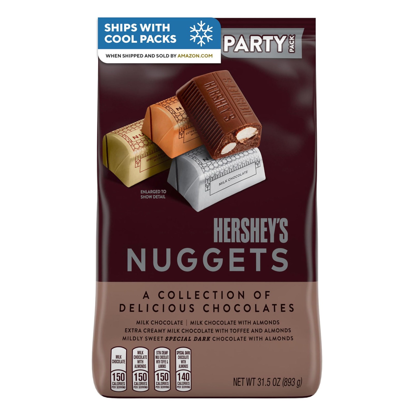 HERSHEY'S NUGGETS Assorted Chocolate Candy Party Pack, 26 oz gallery