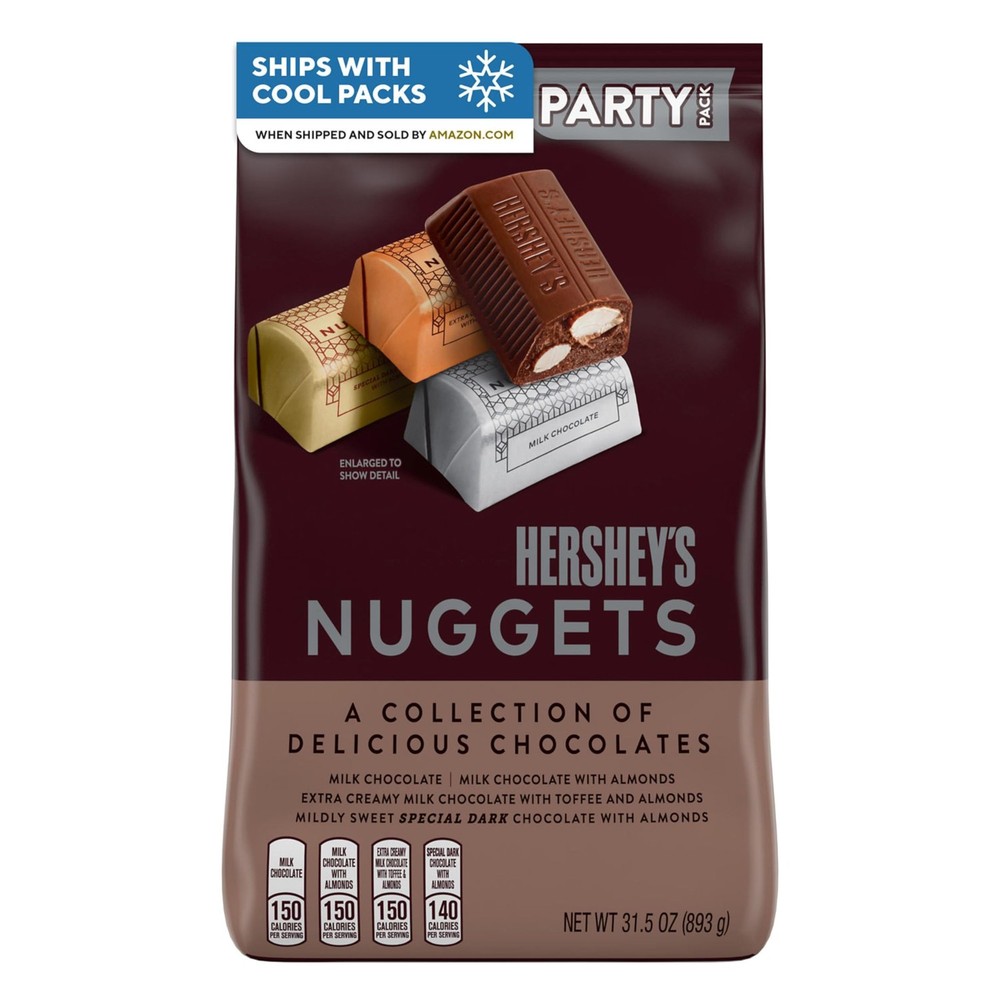 HERSHEY'S NUGGETS Assorted Chocolate Candy Party Pack, 26 oz