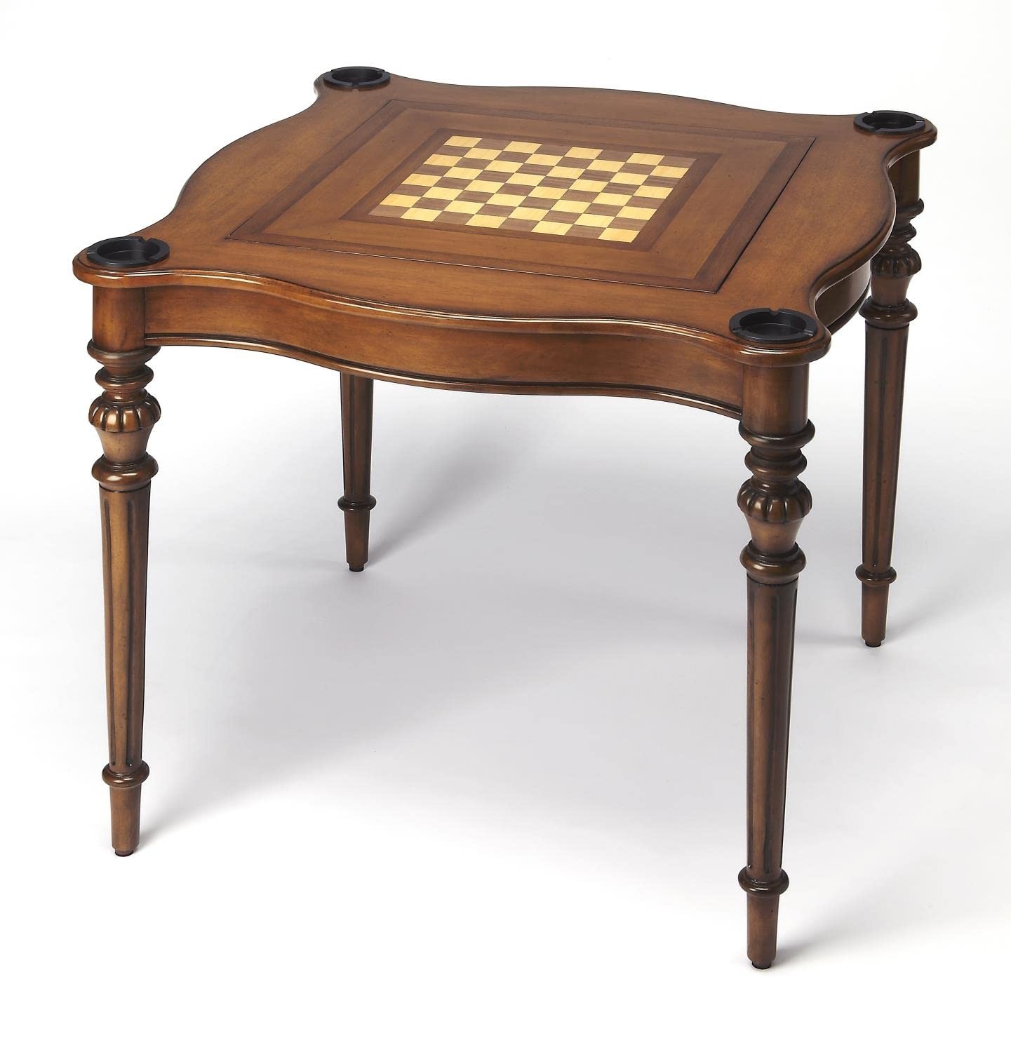 Pemberley Row Wood Brown Game Table Square Reversible 32"W x 32"D x 30.5"H As... gallery